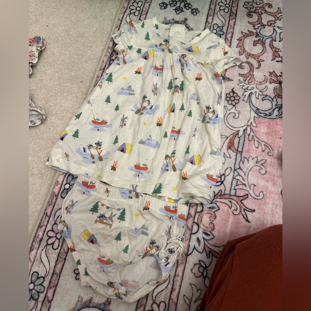Magnetic Me Kids Pajamas - White with Multicolor Print